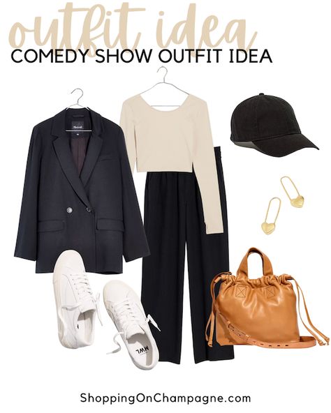 Outfit For Comedy Show, Club Outfit Ideas Night, Comedy Club Outfit Ideas Night, Comedy Club Outfit, Ruffle Shirt Outfit, Comedy Show Outfit Night, Comedy Show Outfit, Nancy Queen, Vegas Outfits