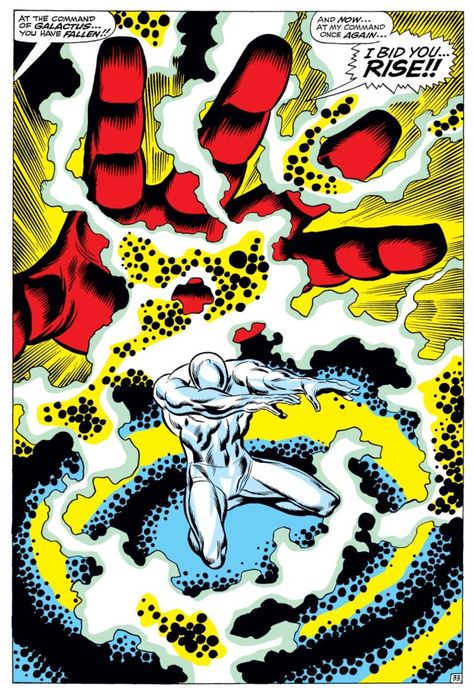 Birth of Silver Surfer Silver Surfer Comic, The Silver Surfer, Cosmic Comics, Surfer Art, Jack Kirby Art, John Buscema, 70s Sci Fi Art, Kirby Art, Jack Kirby