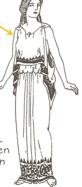 Peplos Greek, Greece Coloring Pages, Greece Clothing, Ancient Greece Clothing, Ancient Greek Clothing, Roman Clothes, Greek Dress, Greek Goddesses, Greek Women