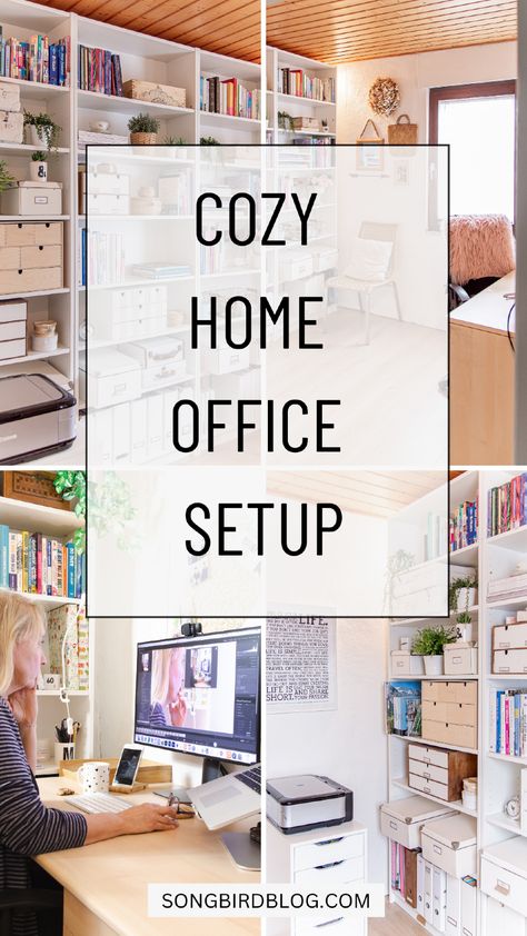 Cozy home office small space. Transform a spare room into a cozy home office. Optimize your work from home set up with these cozy home office ideas for a small space. A small home office can still have a cozy desk with lots of office organizing potential. I love these cozy office ideas for women. What a great way to turn a tiny bedroom into a working space with these small office ideas home. Home Office Decor Ideas For Women, Work From Home Office Ideas Small Spaces, Home Office Set Up Ideas, Home Office With Tv, Office Set Up Ideas, Dual Office Ideas Home, Cozy Office Ideas, Small Office Ideas Home, Cozy Home Office Ideas