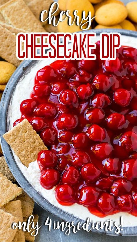 Cherry Cheesecake Dip, Cheesecake Dip Recipe, Dessert Dip Recipes, Thanksgiving 2023, Potluck Desserts, Cheesecake Dip, Sweet Dips, Cherry Desserts, Dip Recipes Easy