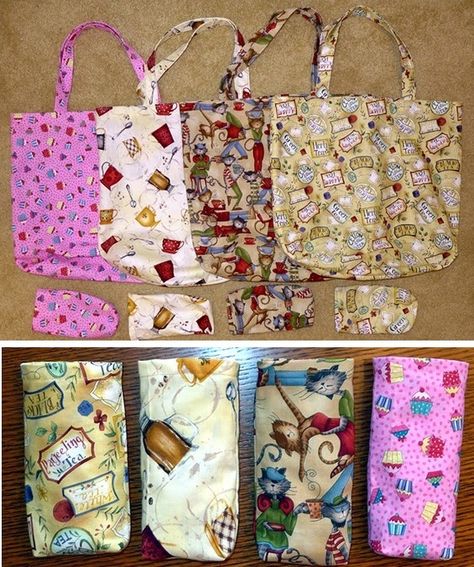 Diy Grocery Bags, Foldable Tote Bag, Shopping Bag Pattern, Diy Tote, Tote Bags Sewing, Sewing Aprons, Sewing Purses, Diy Tote Bag, Bag Patterns To Sew