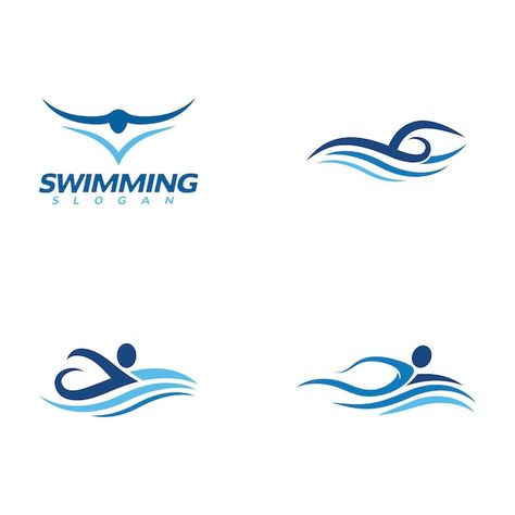 Swimming vector illustration icon | Premium Vector #Freepik #vector #swimmer #swimming-swimmer #swimming #silhouette-logo Swimming Logo Design Ideas, Swim Logo Design, Swim School Logo, Swim Team Logo, Swimming Logo Design, Swim Club Logo, Swimming Silhouette, Swim Icon, Logo Swimming