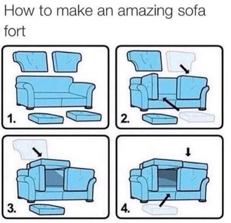 Sofa Fort, 1000 Life Hacks, Fun Sleepover Ideas, Wine Bottle Diy Crafts, Wine Bottle Diy, Chip Bags, Simple Life Hacks, Wine Bottle Crafts, Best Sofa