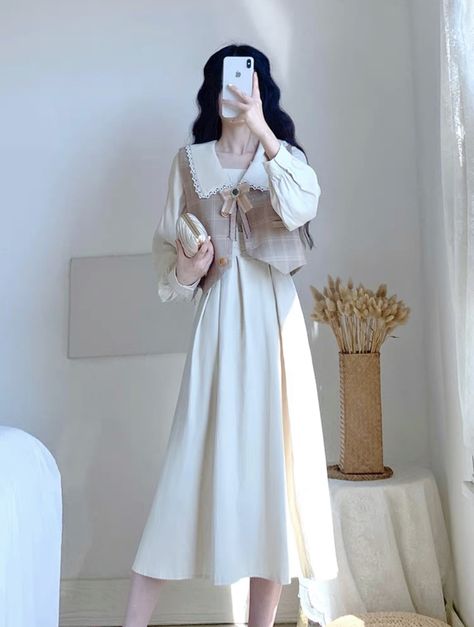 Ootd For Date, European Style Outfits, Old Fashion Dresses, Kawaii Fashion Outfits, Korean Fashion Dress, Muslimah Fashion Outfits, Korean Girl Fashion, Fashionista Clothes, Modest Fashion Outfits