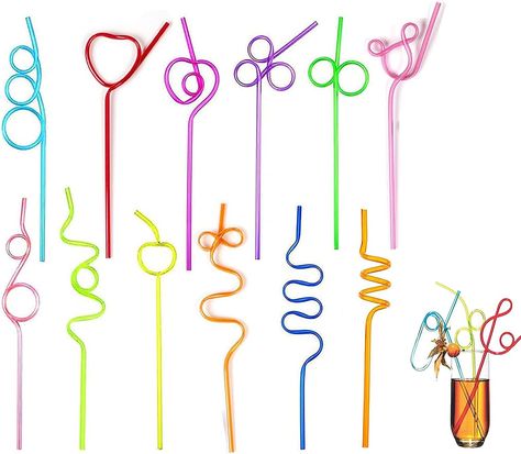 【Unique design】Party straws come in many different creative shapes and designs. Putting straws into glasses with cocktails, juices and other drinks not only increases appetite, but also adds to the party atmosphere.
【 Widely Uses】These curly straws are perfect for any scenario such as birthdays, parties, baby shower, celebrations, coffee shops, tea restaurants, etc. They are also suitable for cold and hot beverages such as juice, water, milk, soda, coffee, etc. Crazy Straws, Cocktail Juice, Fun Straws, Straw Decorations, Reusable Drinking Straw, Party Straws, Drink Straw, Wedding Party Supplies, Colorful Party