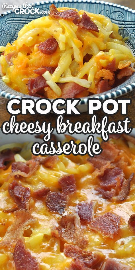 Want an easy recipe for a breakfast casserole that everyone will devour? Then you do not want to miss this delicious Crock Pot Cheesy Breakfast Casserole recipe! Overnight Crockpot Breakfast, Crock Pot Breakfast, Cheesy Breakfast Casserole, Breakfast Casserole Recipes, Cheesy Breakfast, Crockpot Breakfast Casserole, Breakfast Crockpot Recipes, Breakfast Casserole Recipe, Slow Cooker Breakfast