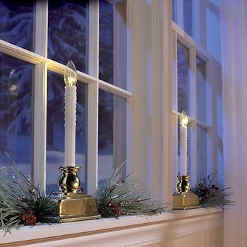 Led Window Candles, Christmas Window Candles, Led Window, Led Taper Candles, Lead Windows, Window Candles, Decoration Window, Christmas Window Decorations, Window Light