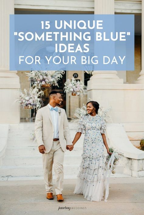 From attire to decor, these subtle yet elegant “something blue” ideas are the perfect way to infuse the color into your wedding day.| Image by Elisa Lopez Photography Something Blue Person, Wedding Something Blue Ideas, Something Blue Ideas The Bride, Something Blue Wedding Ideas, Something Blue Ideas, Wedding Something Blue, Something Blue Bridal, Wedding Week, Something Blue Wedding