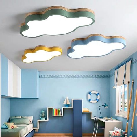 Modern Creative Acrylic LED Lights Cloud Shape Ceiling Light For Kids Bedroom Kindergarten Cloud Ceiling, Flushmount Ceiling Lights, Cloud Shapes, Bedroom Ceiling Light, Lighting Guide, Modern Art Deco, Led Flush Mount, Flush Ceiling Lights, Bedroom Lighting