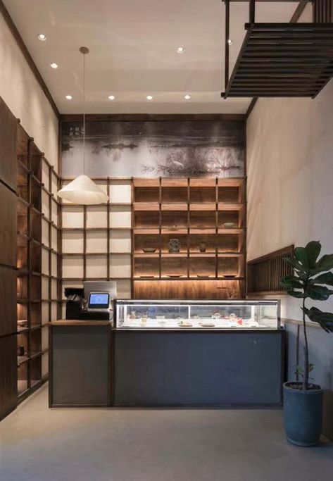 Gallery of YuanGu Restaurant / WUXU Architectural Design - 5 Modern Chinese Restaurant Interior, Cashier Restaurant, Dessert Showcase, Chinese Restaurant Interior, Modern Chinese Restaurant, Colonial Modern, Korean Traditional House, Restaurant China, Outdoor Restaurant Design