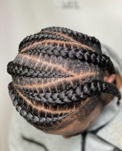 Side Plates Hairstyle, Braids Across Top Of Head, Side Braid Hairstyles Men, Long Hair Cornrows, Braids To The Side Men, Men Side Braids, Horizontal Cornrows, Popsmoke Braids On Men, Side Braids Men