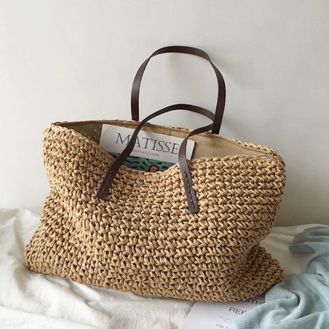 Big Tote Bags, Summer Purses, Everyday Handbag, Summer Tote Bags, Straw Tote Bag, Summer Tote, Straw Handbags, Woven Tote Bag, Raffia Bag