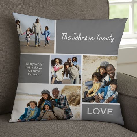 Photo Collage Board, Love Photo Collage, Anniversary Pillow, Personalization Mall, Family Photo Collages, Photo Collage Gift, Personalized Throw Pillow, Framed Photo Collage, Wedding Pillows