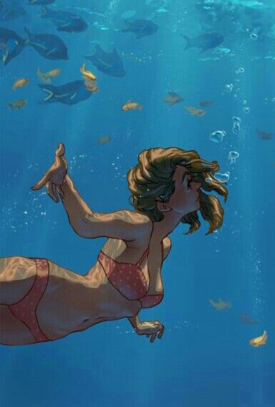 In Water Reference Drawing, Someone Underwater Drawing, Underwater Effect Drawing, Water On Skin Drawing, How To Draw Someone In Water, Swimming Poses Reference Drawing, Swimming Drawing Poses, Under Water Concept Art, Swimming Reference Drawing