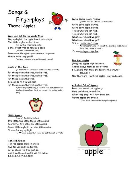 Apple Boards For Preschool, Apple Cooking Activities Preschool, Circle Time Ideas For Preschool Teaching, Apples Lesson Plans For Toddlers, Apples Lesson Plans For Preschool, Apple Songs For Preschool, Apple Centers For Preschool, Harvest Theme Preschool, Apple Songs