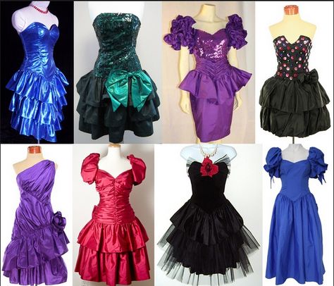 Wrap a tacky thrift store dress in a big box as a gift for when you pop the will-you-be-my-bridesmaid question. 80s Gala Dress, Pet Goose, 80s Prom Party, Dress 80s Style, 1980s Prom, 80s Party Dress, 80s Party Outfits, Wedding Singer, 90s Prom