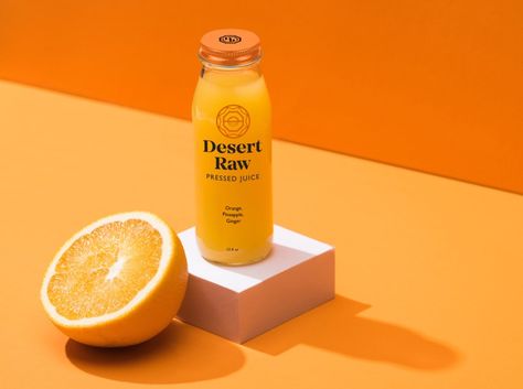 Desert Raw Juice Bottle System by Amy Hood for Hoodzpah on Dribbble Food Photography Composition, Raw Juice, Minimal Packaging, Honey Packaging, Identity Design Inspiration, Juice Branding, Juice Bottle, Juice Packaging, Sparkling Drinks