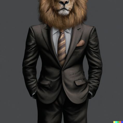 Suit Art, Cute Cat Art, Hybrid Animals, Suit Drawing, Lion Illustration, Lion Costume, Character Pictures, Shri Ram Photo, African American Culture