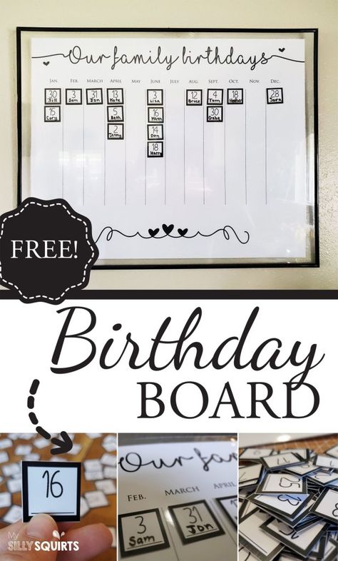 Office Birthday Board Ideas, Family Celebrations Board Diy, Diy Birthday Reminder Board, Family Birthday Board Diy, Birthday Board Ideas For Work, Birthday Reminder Board, Family Birthdays Sign, Birthday Board Diy, Birthday Calendar Board