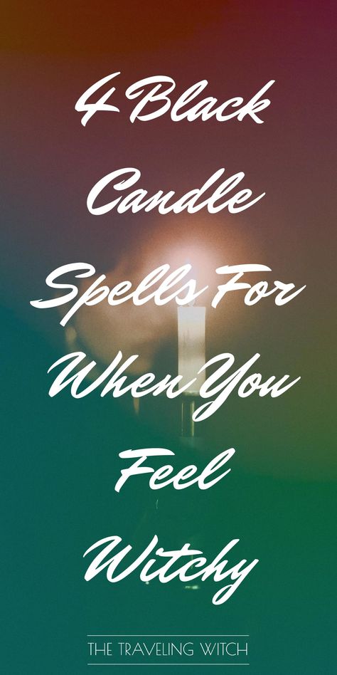 4 Black Candle Spells For When You Feel Witchy — The Traveling Witch Black Candle Magic Spell, Candle Spells Love, Witch's Staff, Black Candle Magic, Appalachian Magic, Black Candles Magic, Black Candle Spells, Candles Spells, Wicca Candles