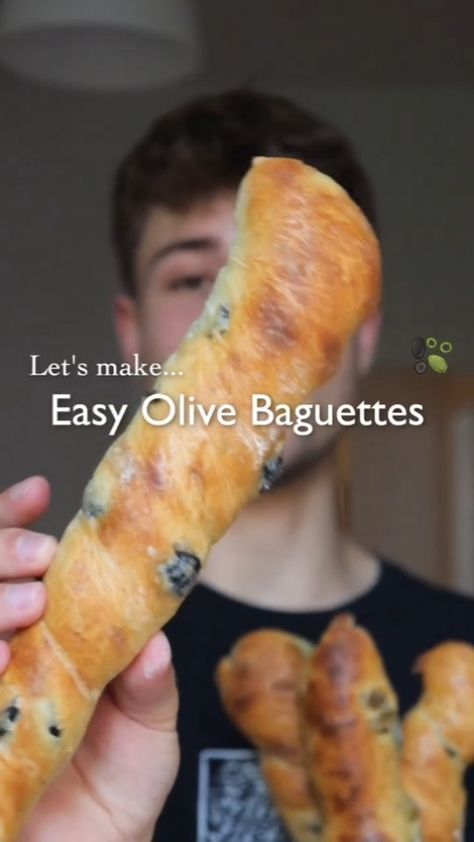 Plant Based | Recipes | Easy Olive Baguettes 🥖👨🏼‍🍳 ⠀ These Mediterranean olive baguettes are one of my favorite bakes so far 🤤 everybody can make these at… | Instagram Fresh Yeast, Plant Based Recipes Easy, Homemade Bread Recipes Easy, Artisan Bread Recipes, Dough Scraper, Baking Recipes Cookies, Healthy Homemade Recipes, All Purpose Flour, Baking Tray