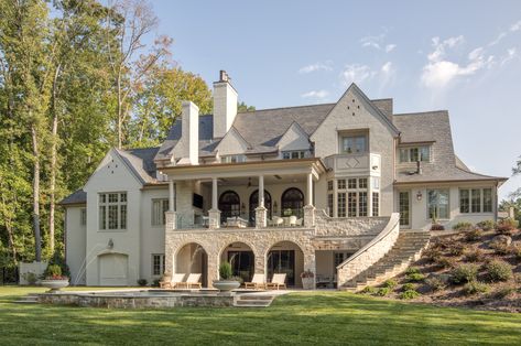 Golf Estate Grandeur - GERRARD BUILDERS Gerrard Builders, Country House Exterior, French Country Estate, Country Mansion, Lake Houses Exterior, Golf Estate, Basement House Plans, French Country House Plans, Craftsman House Plans