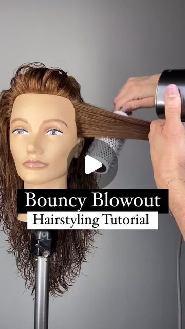 Authentic Beauty Concept USA on Instagram: "How To: Bouncy blowdry on a layered haircut  @ahappyjustin - Use these #hairtips to create a bouncy blowout perfect for those who are blow drying a #butterflycut or a classic layers   Product selection is key so be sure to choose only the best, Justin reached for these favorites:  🍃 Hydrate Spray Conditioner for soften and detangling  🍃 Amplify Mousse for a voluminous results 🍃 Nourishing Hair Oil for shine and to seal split ends  #blowout #blowdry #layeredhaircut #stylingtips #hairstyling #hairstylist" Types Of Blowouts, Bouncy Blow Dry Medium, Wavy Hair Blowout, Blow Dry Tutorial, Curly Blowout, Bouncy Blowout, Dry Long Hair, Authentic Beauty Concept, Blowout Hair Tutorial