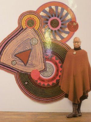 Xenobia Bailey-crochet goddess    WOW  why didn't I think of doing art like this?  too cool Sculpture Textile, African American Museum, Roving Yarn, Craft Museum, Knit Art, Form Crochet, Textile Fiber Art, Fibres Textiles, Freeform Crochet