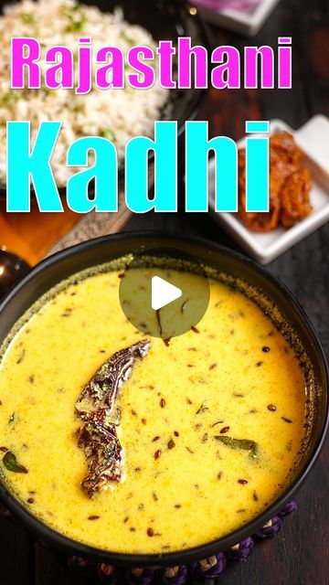 Tarla Dalal Recipes on Instagram: "Rajasthani pakoda kadhi recipe | Rajasthani kadhi pakora |

Preparation Time: 15 mins  Cooking Time: 20 mins  Total Time: 35 mins  Makes 6 servings.

Ingredients

For The Pakodas
1 cup besan (bengal gram flour)
2 tbsp finely chopped coriander (dhania)
1/4 tsp turmeric powder (haldi)
a pinch of baking soda
1 tsp cumin seeds (jeera)
1 1/2 tsp finely chopped green chillies
salt to taste
oil for deep-frying

For The Kadhi
2 cups curd (dahi)
2 tbsp besan (bengal gram flour)
1/4 tsp turmeric powder (haldi)
salt to taste
1 tbsp oil
1 stick cinnamon (dalchini)
2 cloves (laung / lavang)
2 whole dry kashmiri red chillies
1/2 tsp fennel seeds (saunf)
1/2 tsp coriander (dhania) seeds
1/2 tsp cumin seeds (jeera)
1/4 tsp fenugreek (methi) seeds
1/2 tsp grated ginger (a Rajasthani Kadhi Recipe, Dahi Kadi Recipe, Kadi Pakoda, Kadhi Pakora Recipe, Kadhi Recipe, Rajasthani Food, Methi Seeds, Pakora Recipes, Cumin Seeds