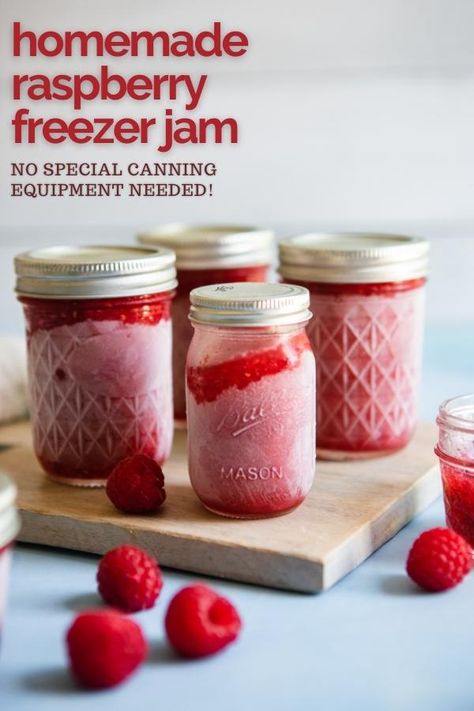 Sugar Free Freezer Jam, Raspberry Freezer Jam Recipe, High Protein French Toast, Raspberry Freezer Jam, Dressings Recipes, Protein French Toast, Orchid Centerpiece, Raspberry Jam Recipe, Canning Equipment