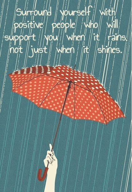 A positive support system is so very important! 😊 Umbrella Quotes, Surround Yourself With Positive People, Rainy Day Quotes, Rain Quotes, Positive People, It's Raining, Super Quotes, Positive Quote, Surround Yourself