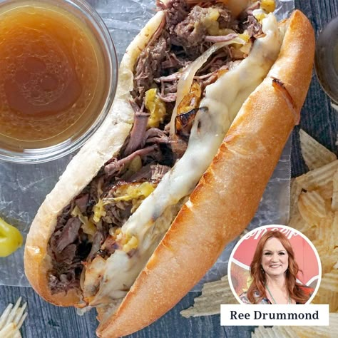 We Made the Pioneer Woman’s Drip Beef Sandwiches, and We’re Going to Need More Napkins Drip Beef Sandwiches, Drip Beef, Beef Dip, Beef Sandwiches, Mississippi Pot Roast, Roast Beef Sandwiches, French Dip Sandwich, Sandwich Ingredients, Beef Chuck Roast