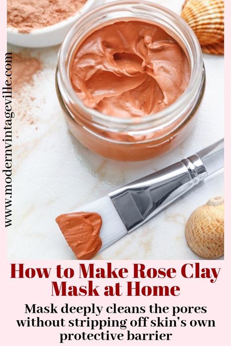 Clay Mask Recipe, Diy Clay Mask, Kaolin Clay Mask, Collagen Products, French Pink Clay, Pink Clay Mask, Oily Skin Care Routine, Diy Kosmetik, Face Mask Recipe