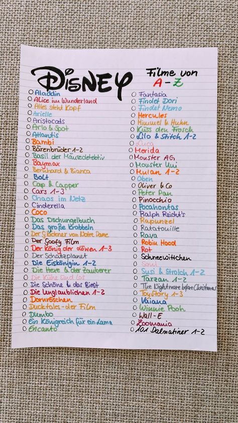 Disney Series List, Disney Princess Movies List, Princess Movies List, Disney Films List, Disney Movie Marathon, Aladdin Film, Disney Movies List, Disney Activities, Bestie Things