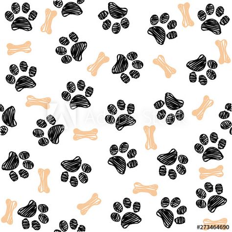 Dog Paw Prints, Dog Paw Print, Dog Paw, Paw Prints, Paw Print, Pattern, Fabric