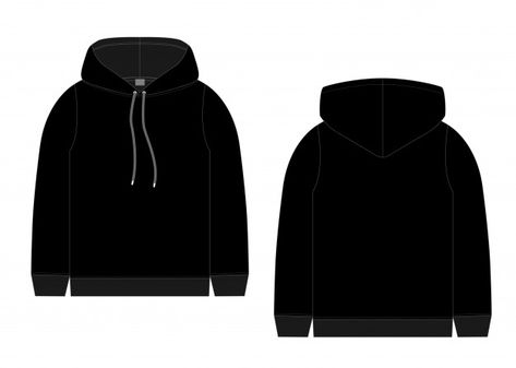 Technical sketch for men black hoodie. front and back view. technical drawing kids clothes. sportswear, casual urban style. Premium Vector Black Hoodie Drawing, Black Hoodie Template, Hoodie Mockup Free, Hoodie Vector, Hoodie Illustration, Pola Jaket, Hoodie Template, Technical Sketch, Drawing Pics