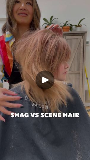 2023 Scene Hair, Scene Haircut Tutorial, Shaggy Mullet Haircut, How To Style A Shag Haircut Tutorial, Diy Shag Haircut Tutorial, Mullet Tutorial, Long Shag Mullet, Shag Haircut Tutorial, Scene Hair Tutorial