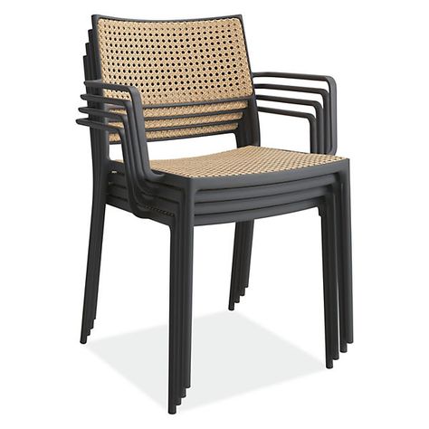 Room & Board - Plat Chair Black Outdoor Table And Chairs, Comfortable Outdoor Dining Chairs, Stackable Outdoor Chairs, Outdoor Dining Chairs Metal, Stackable Outdoor Dining Chairs, Woven Outdoor Dining Chair, Black Outdoor Dining Chairs, Outdoor Dining Inspiration, Condo Styling