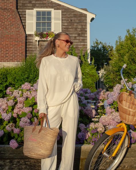 We love a summer white! 🤍 Wide Leg Sweats, Hamptons Outfit, Coastal Clothing, Pink Bubblegum, Bridesmaid Pyjamas, Sleep Accessories, Wide Leg Sweatpants, School Tops, Advanced Style