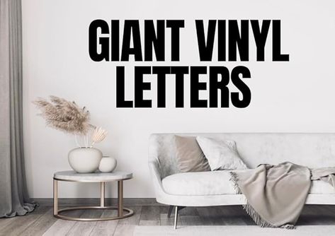 Amazon.com: Large Vinyl Letters | 6" to 36" Tall | Choose Your Own Letters and Vinyl Numbers | Vinyl Wall Decals | Custom Vinyl Letter | Letter Decals | Number Decals | Large Sticker Letters : Arts, Crafts & Sewing Sticker Letters, Giant Letters, Large Wall Decals, Wall Outdoor, Letter Decals, Wal Art, Youth Room, Wall Letters, Coffee Shops Interior