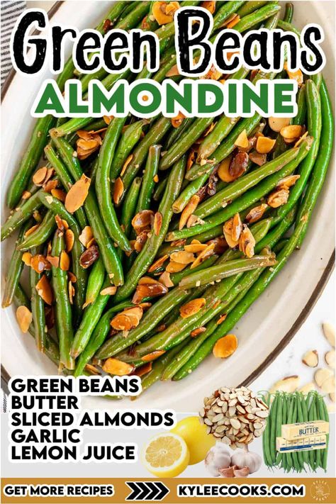 Green Beans Amandine is a simple yet delicious side dish that’s perfect for any meal. Tender green beans, toasted almonds, and a hint of lemon 🍋 make it a winner! Green Beans Almonds, Green Bean Side Dish Recipes, French Side Dishes, Green Beans Side, Green Beans With Almonds, Green Beans Almondine, Sides Recipes, Frozen Green Beans, Veggie Tales