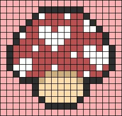 Kirby Alpha Pattern, Mushroom Pixel Art, Plant Keychain, Pixel Art Ideas, Graph Paper Drawings, Easy Pixel Art, Pixel Art Templates, Pixel Drawing, Pixel Crochet