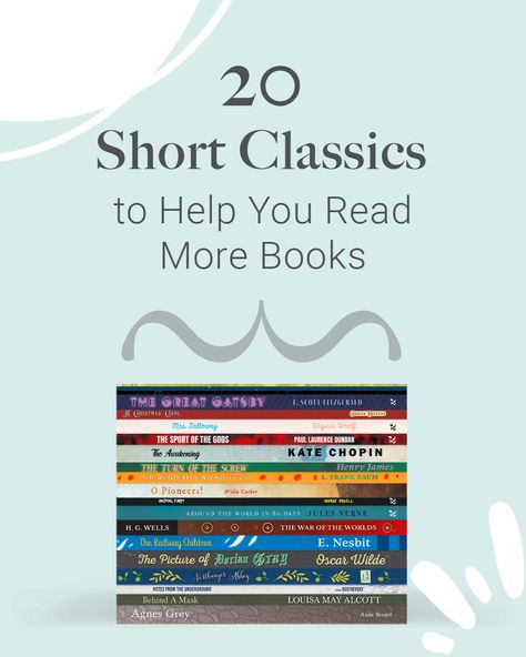 We've compiled a list of the best short classic books to help you broaden your literary knowledge in no time. These 20 volumes are all masterful works of literature under 250 pages, and we've ordered them from shortest to longest. Read on our blog. #shortclassicbooks #shortclassics #classicbooks #readandcobooks #readingchallenge #readinggoal Short Classic Books, Short Books To Read, Classic Reads, Classics To Read, Classic Literature Books, Book Club Reads, Books Everyone Should Read, Short Novels, World Book Day