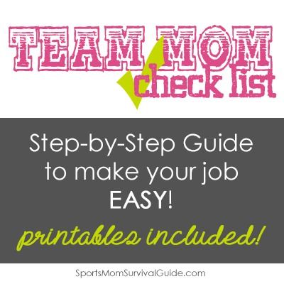 Did you get the job of Team Mom?  This Team Mom Checklist will be a lifesaver!