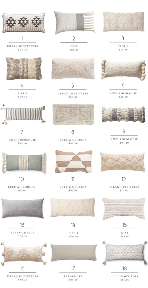 Home and lifestyle blogger Liz Fourez shares over 60 options for stylish lumbar pillows, one of her favorite decorating essentials. Come shop her picks and find out how she uses them! Euro Pillows, Throw Pillows Living Room, Long Lumbar Pillow, Lumbar Pillows, Decor Essentials, Make Your Bed, Diy Pillows, Over 60, Small Space