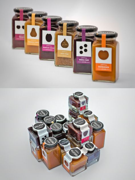 Creative Package Designs For Bottles & Jars You Have To See Jar Packaging Design, Jam Packaging, Spices Packaging, Tea Packaging Design, Honey Packaging, Juice Branding, Fruit Packaging, Packaging Design Trends, Jar Packaging