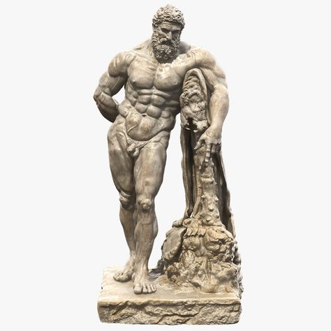 Greek Physique Statue, Hercules Physique, Greek God Physique, Greek Hercules, Hercules Mythology, Farnese Hercules, Hercules Statue, Male Statue, God Sculpture