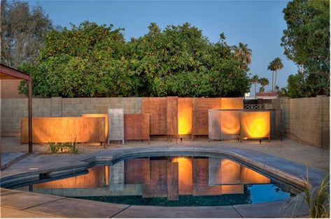 Steinman Renovation on Behance Amazing Landscaping, Pool Equipment Cover, Hidden Pool, Pool Inspiration, Wall Screen, Curtains Diy, Deck Privacy, Drought Tolerant Landscape, Backyard Privacy