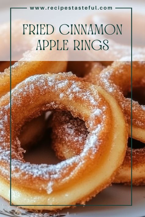 These crispy Fried Cinnamon Apple Rings are a delightful fall treat, combining the sweetness of apples with a warm cinnamon flavor. Perfect for dessert or a snack, they’re easy to make and sure to impress family and friends! Fried Apple Rings Easy, Fried Cinnamon Apple Rings, Cinnamon Fried Apples, Fried Apple Rings, Cinnamon Apple Rings, Fried Apples Recipe, All Purpose Flour Recipes, Fried Apple, Apple Rings